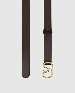 Valentino VLogo Signature Brown Leather Belt 8W2T0SM7IYR