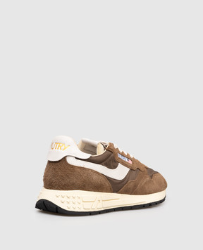 AUTRY Brown REELWIND combination sneakers A1UNWWLMNC39