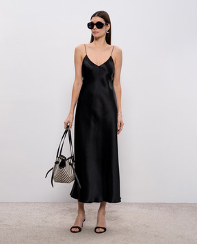 Khaite Taja black midi dress 55994120