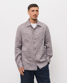 Brunello Cucinelli Brown linen shirt MM6840648