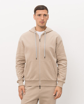 Peserico Beige sports jacket with logo patch R57009J0DK00088