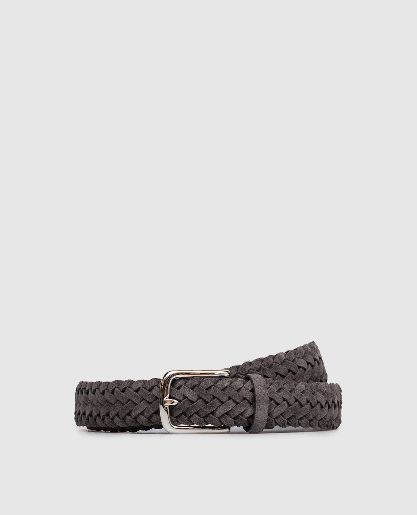 

Grey suede belt with weaving Pini Parma