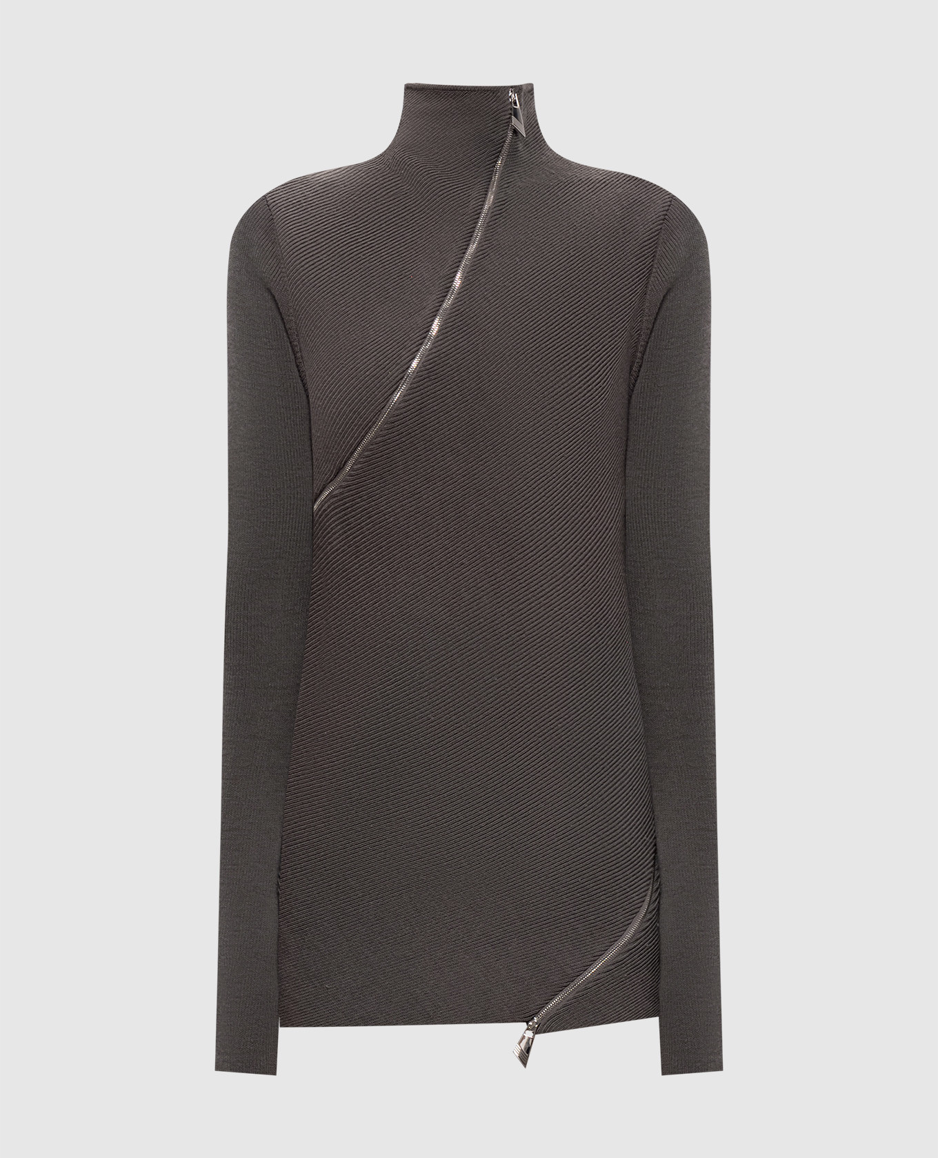 Gray sweater with wool