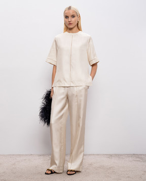 Loulou de Saison Beige HAVANA silk blouse HAVANA