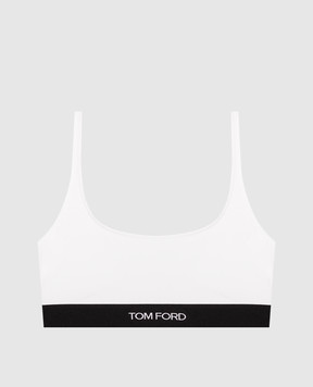 Tom Ford White top with logo BRJ016JEX011