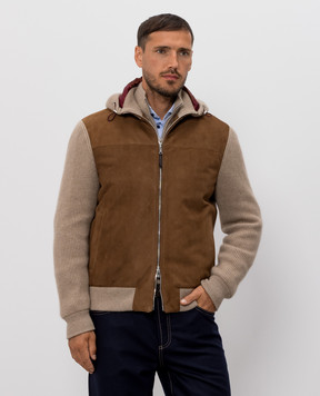 Brunello Cucinelli Brown combination jacket MPCLF2053
