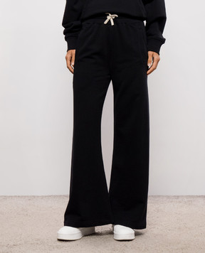 Palm Angels Black sweatpants with logo print PAWCH002FL001