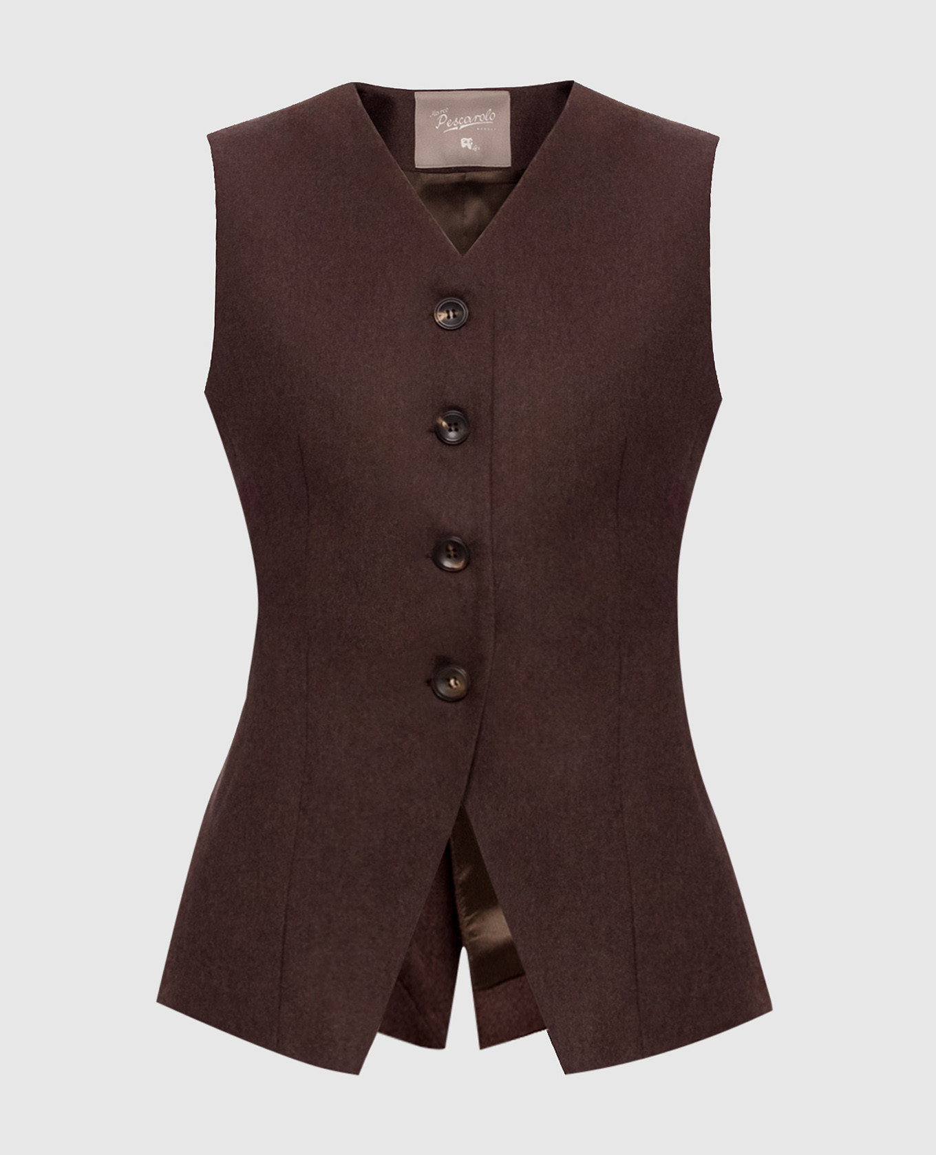 Brown Trenta wool and cashmere vest