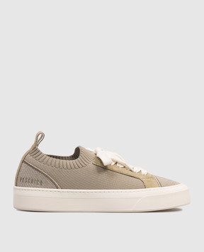 Peserico Khaki sneakers with lurex A39727C0CC774
