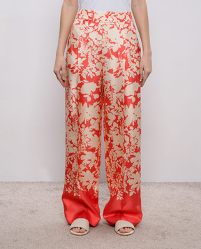 Agnona Pink silk pants T71008YS4064