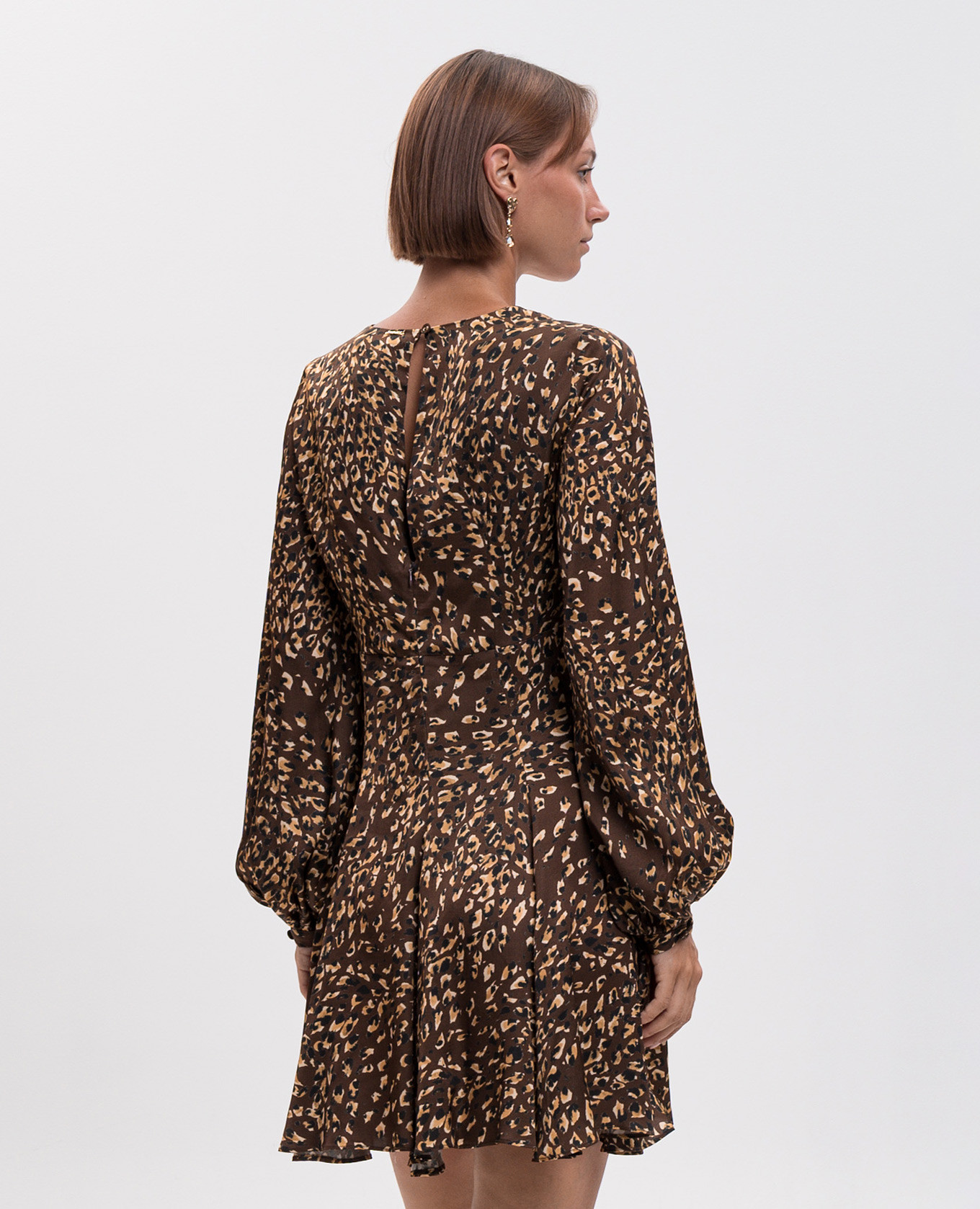 Brown leopard print dress Twinset 4