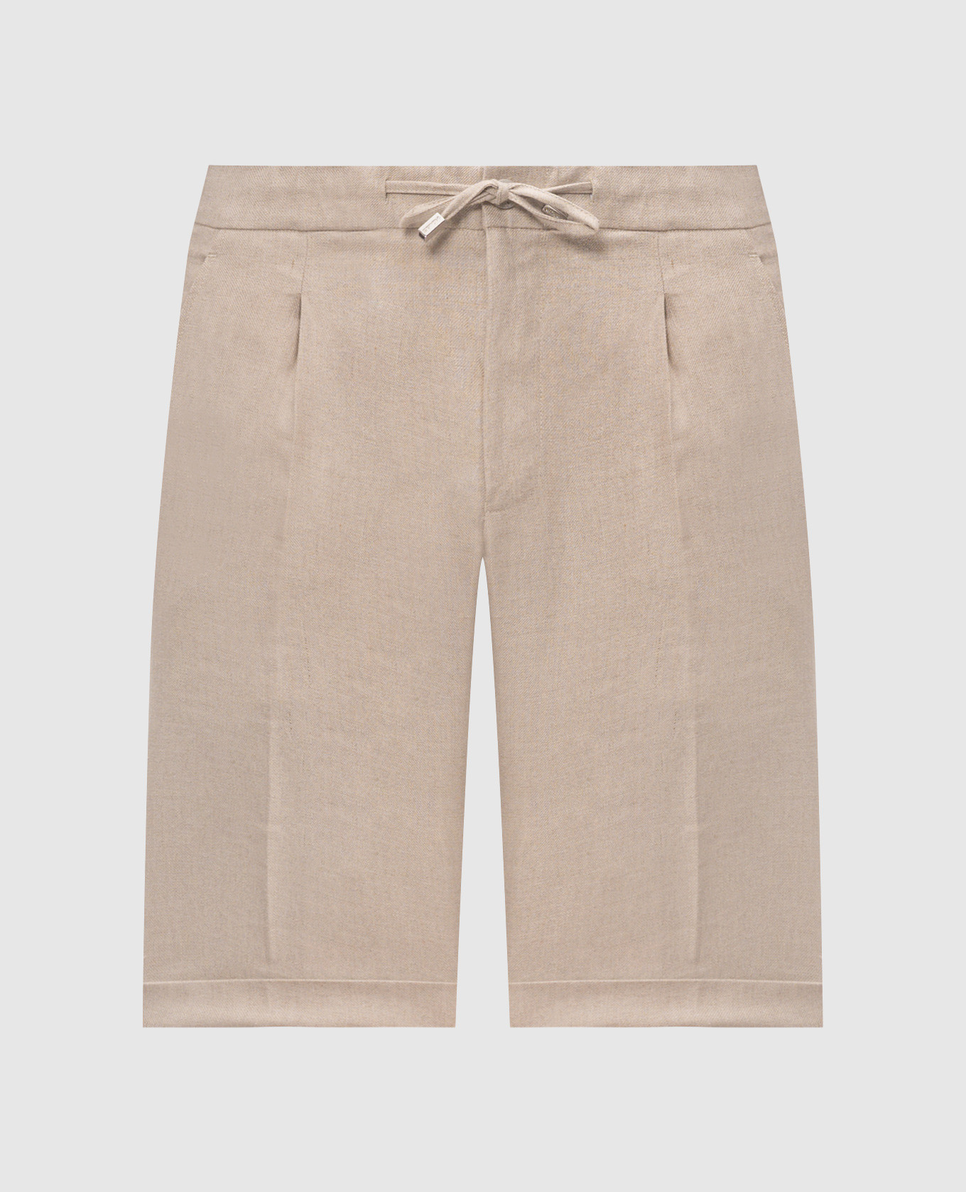 

Beige linen shorts Enrico Mandelli