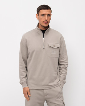 C.P. Company Gray sweatshirt with zipper MSS026A005086W