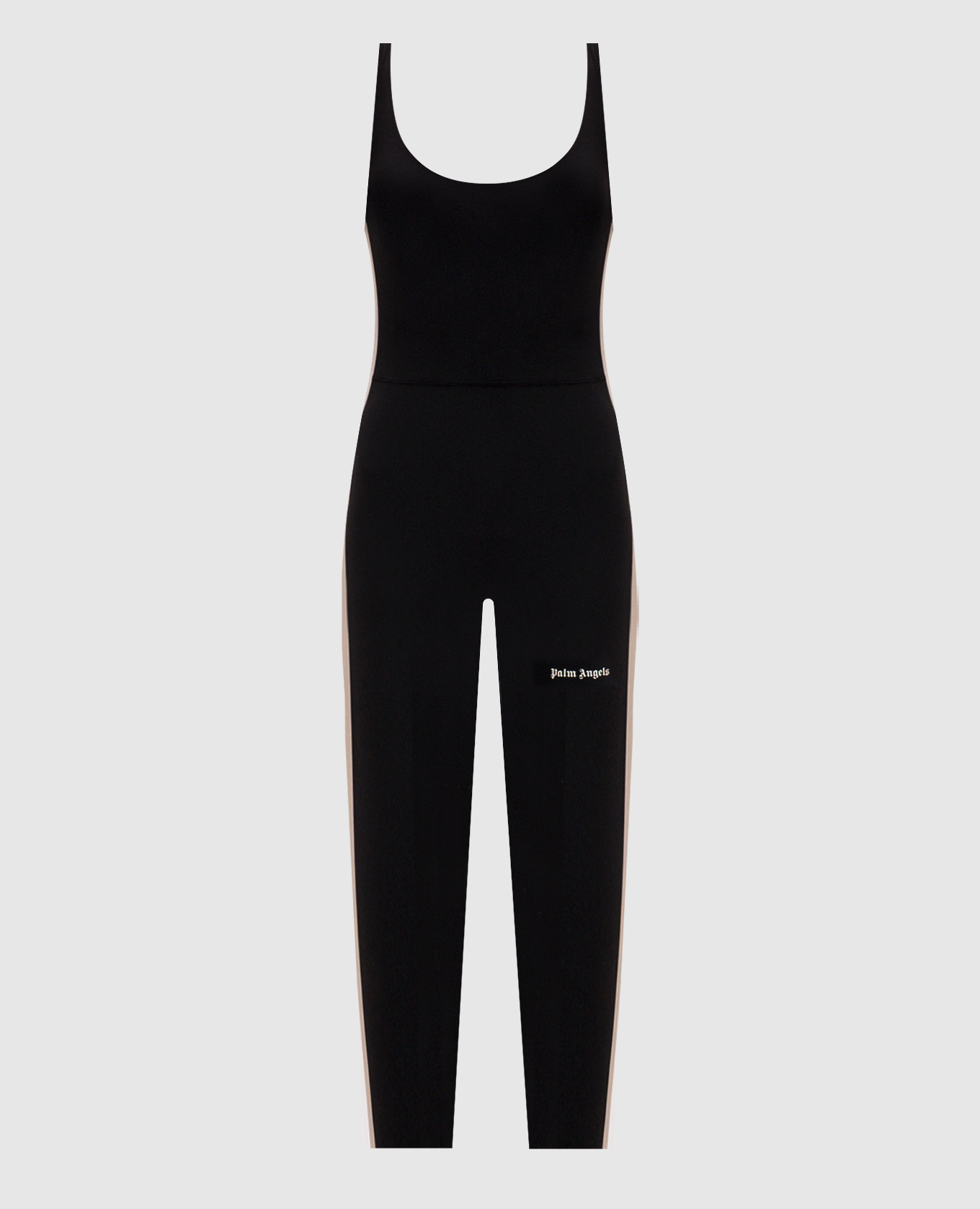 

Black jumpsuit with logo print Palm Angels