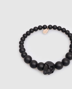 Alexander McQueen Black elastic Skull bracelet 858374J68AA