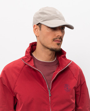 Brunello Cucinelli Khaki cap with embroidered emblem MM4799859
