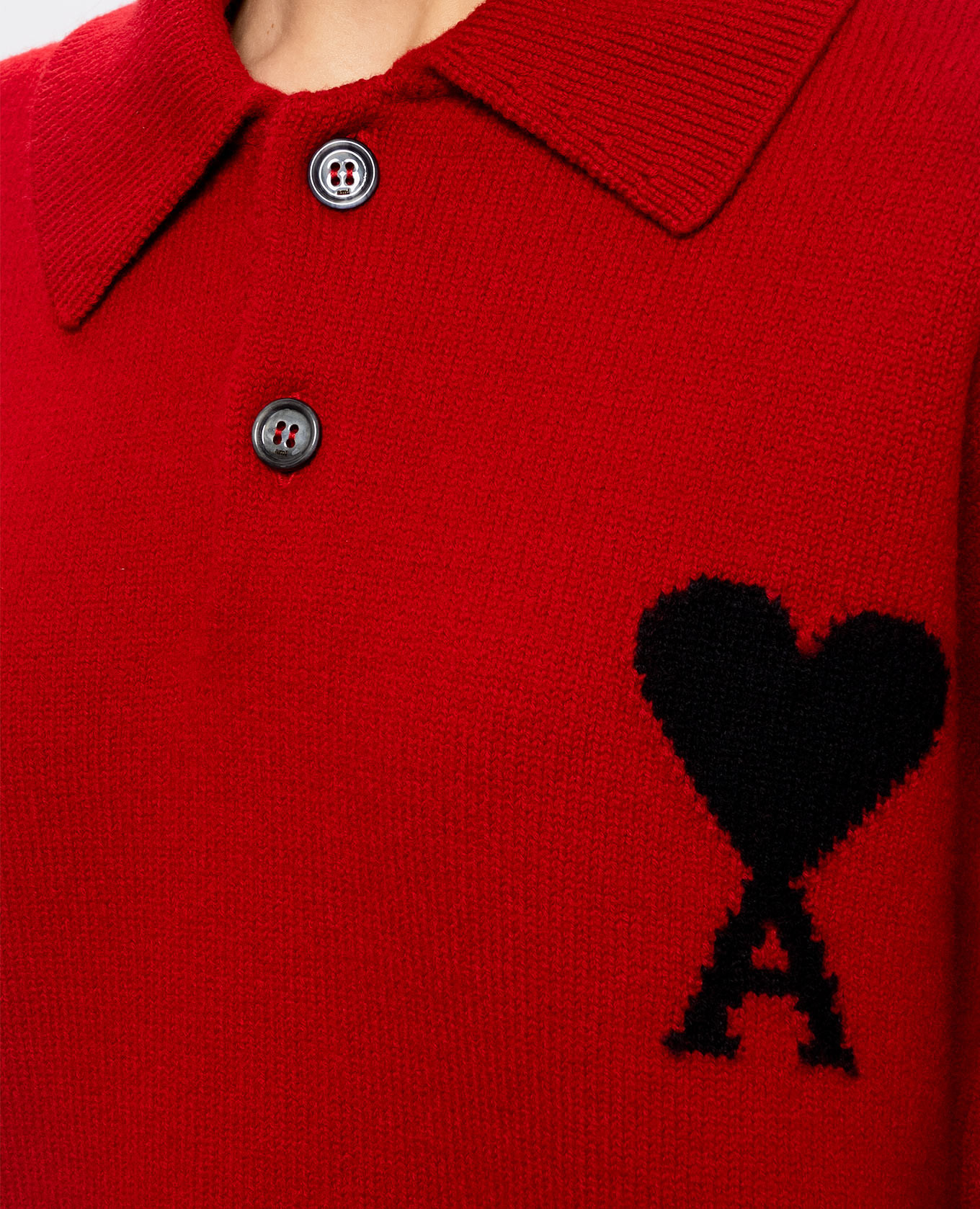 Red wool sweater Ami Paris 5