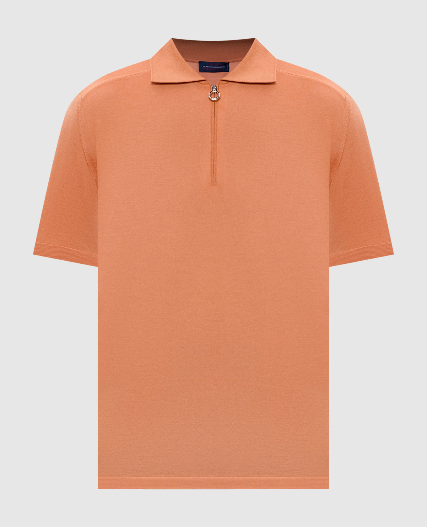 

Orange cashmere polo shirt Stefano Ricci