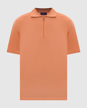 Stefano Ricci Orange cashmere polo shirt W505020P32W26101
