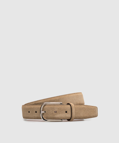 Beige suede belt