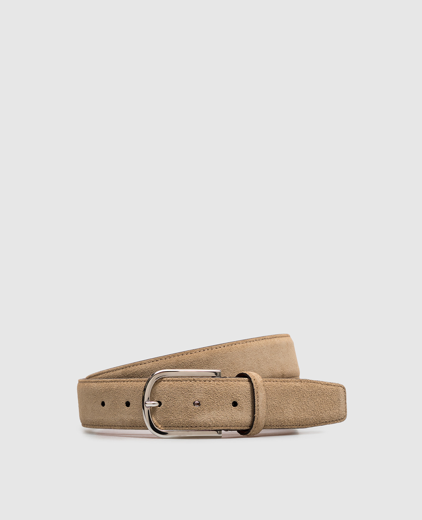 Beige suede belt Santoni