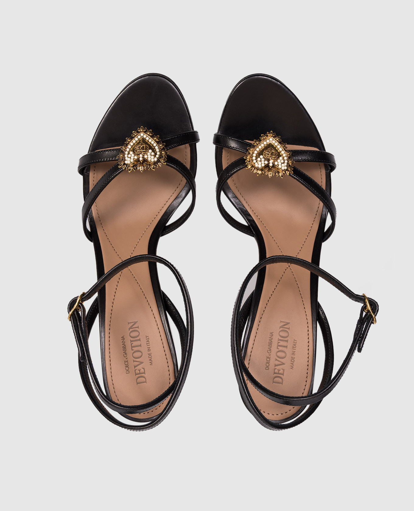 Devotion black leather sandals Dolce&Gabbana 4