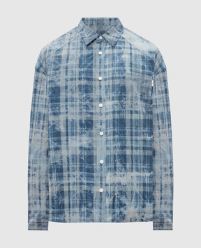 Juun.j Blue checkered shirt JC6364P02Q