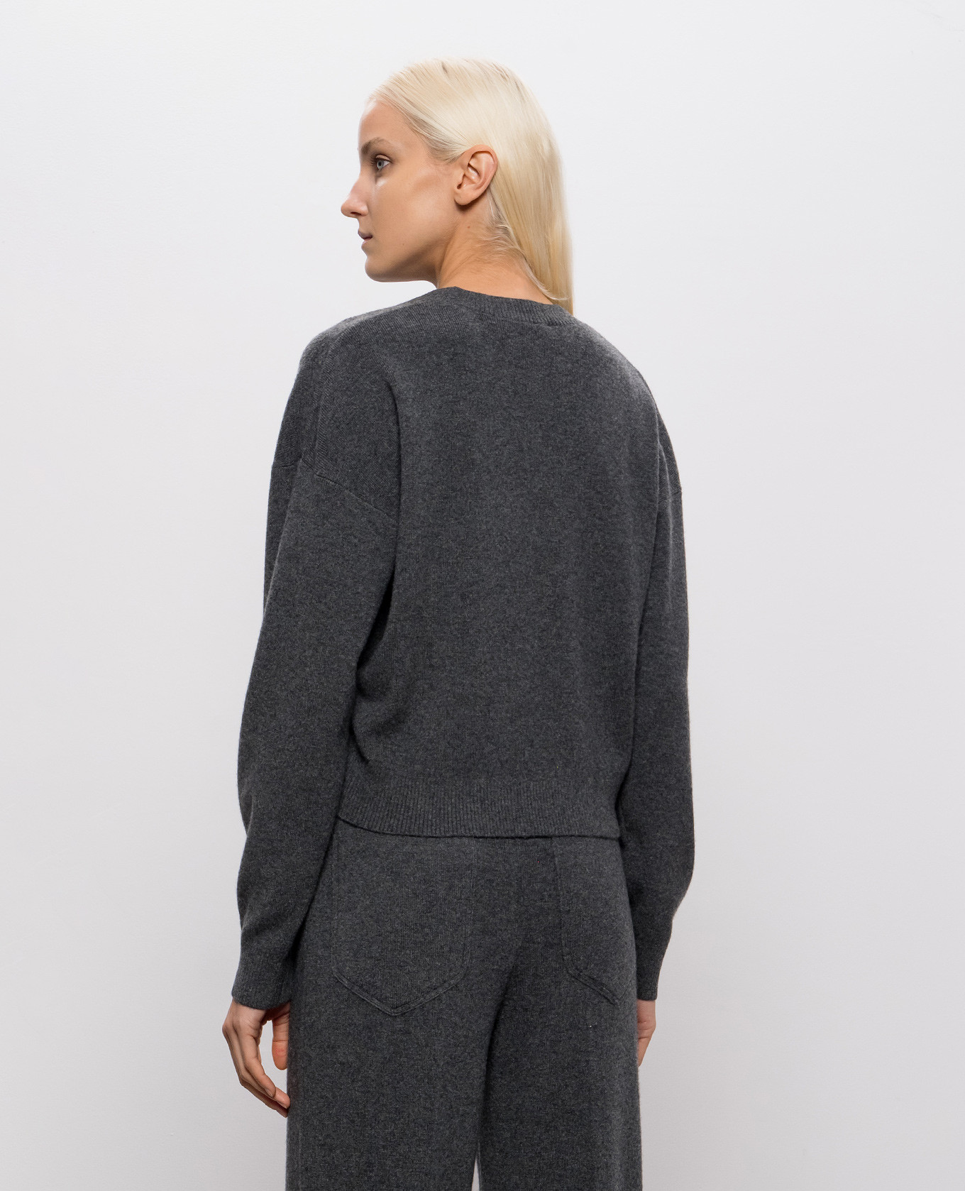 Luna dark grey wool and cashmere jumper Victoria Beckham 4
