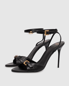 Balmain Anthem black leather sandals HN1UH272LVIT