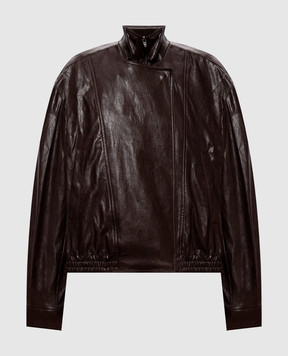 Juun.j Brown jacket with textured logo JW6939W00D