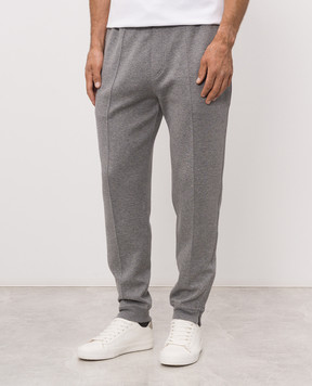 Brunello Cucinelli Melange grey joggers MM8313263G