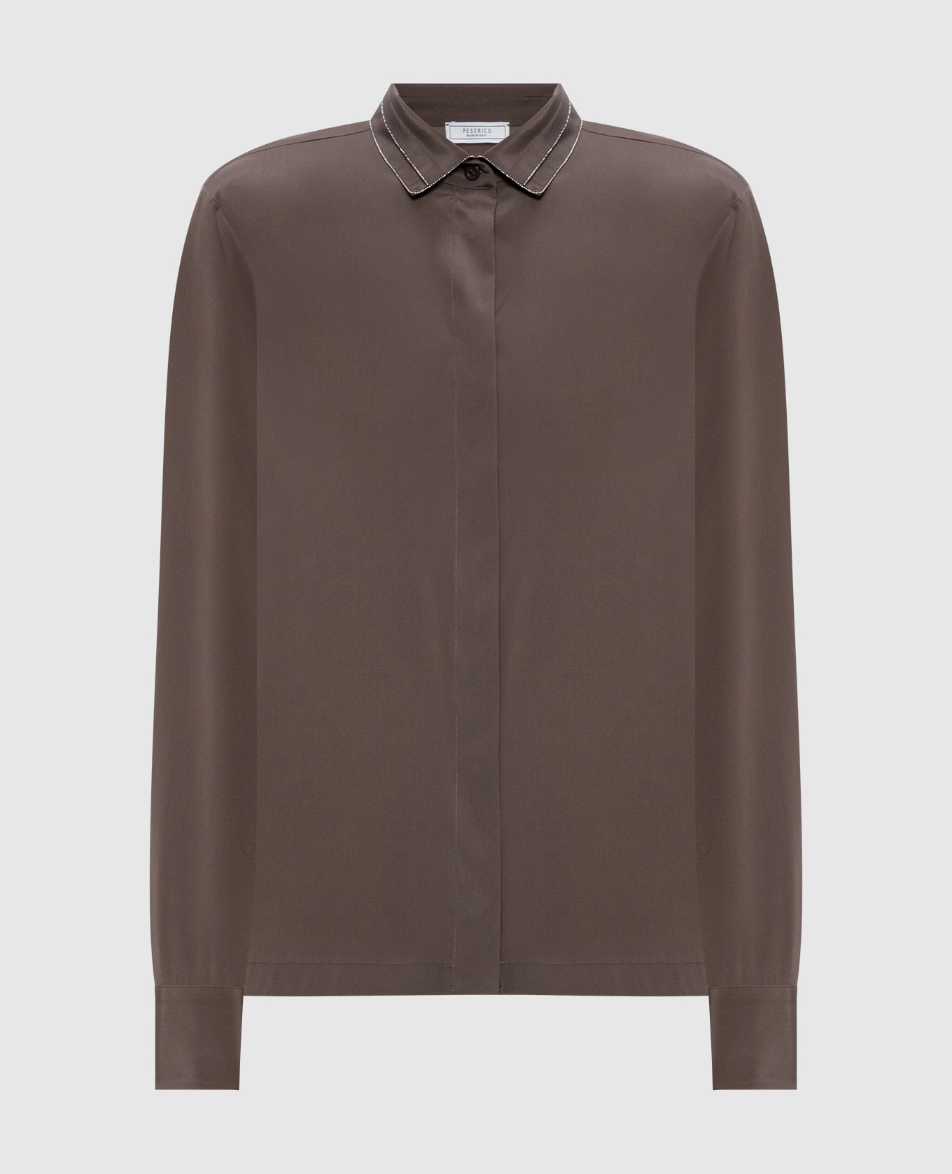 Brown silk blouse