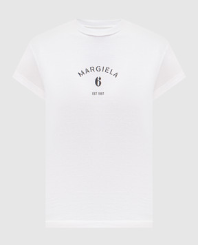 Maison Margiela MM6 White T-shirt with logo print S62GD0216M20048