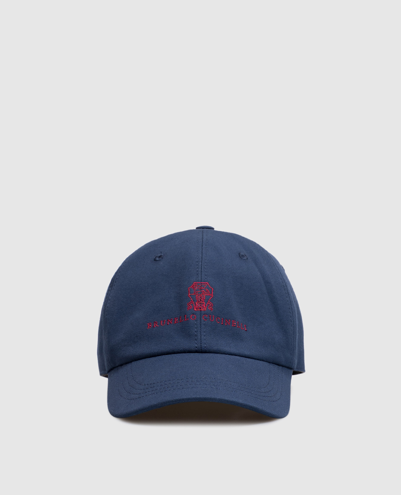 Blue cap with embroidery