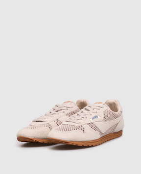 AUTRY Beige Windspin combination sneakers A1UNWSLWKS06