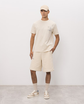 Off-White Beige T-shirt with Connect Dots print 44MAA16MF26J00U