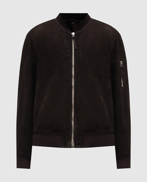 Tom Ford Brown suede bomber jacket LBS087LMS027