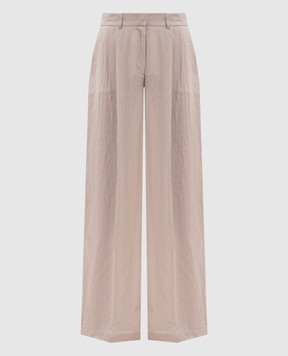 MooRER Beige linen pants RUMY RUMYJGLX