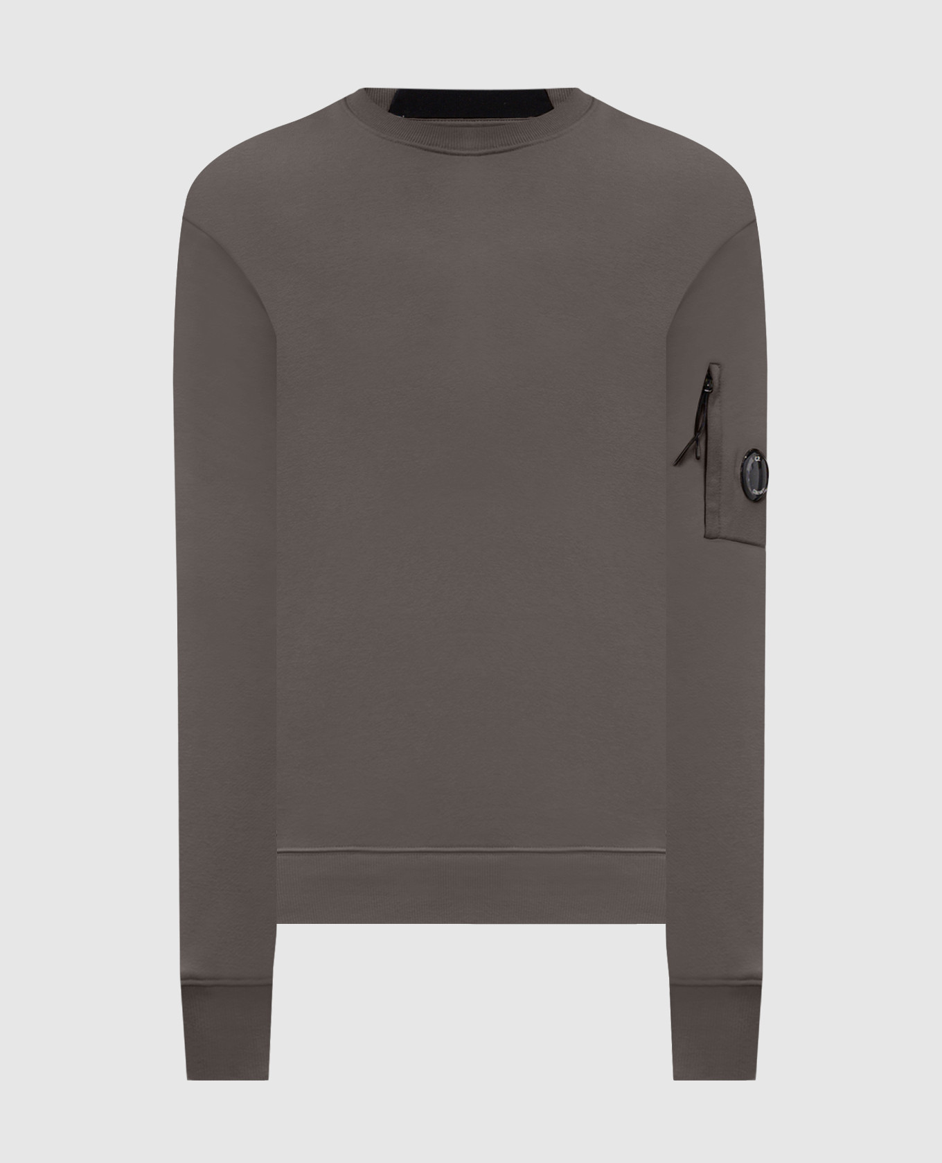 

Khaki sweatshirt with logo patch C.P. Company