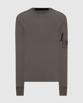C.P. Company Khaki sweatshirt with logo patch MSS713A005086W