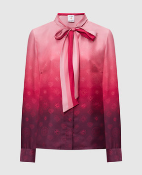Casablanca Pink gradient silk blouse WSS26SH26201