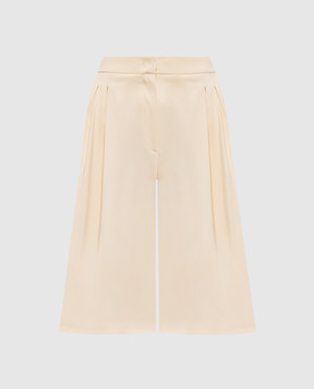 Twinset Beige Bermuda shorts with logo 261TP2221