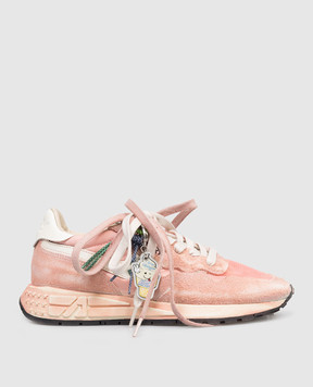 AUTRY Pink REELWIND Super Vintage combination sneakers A1UNWVLWYS02