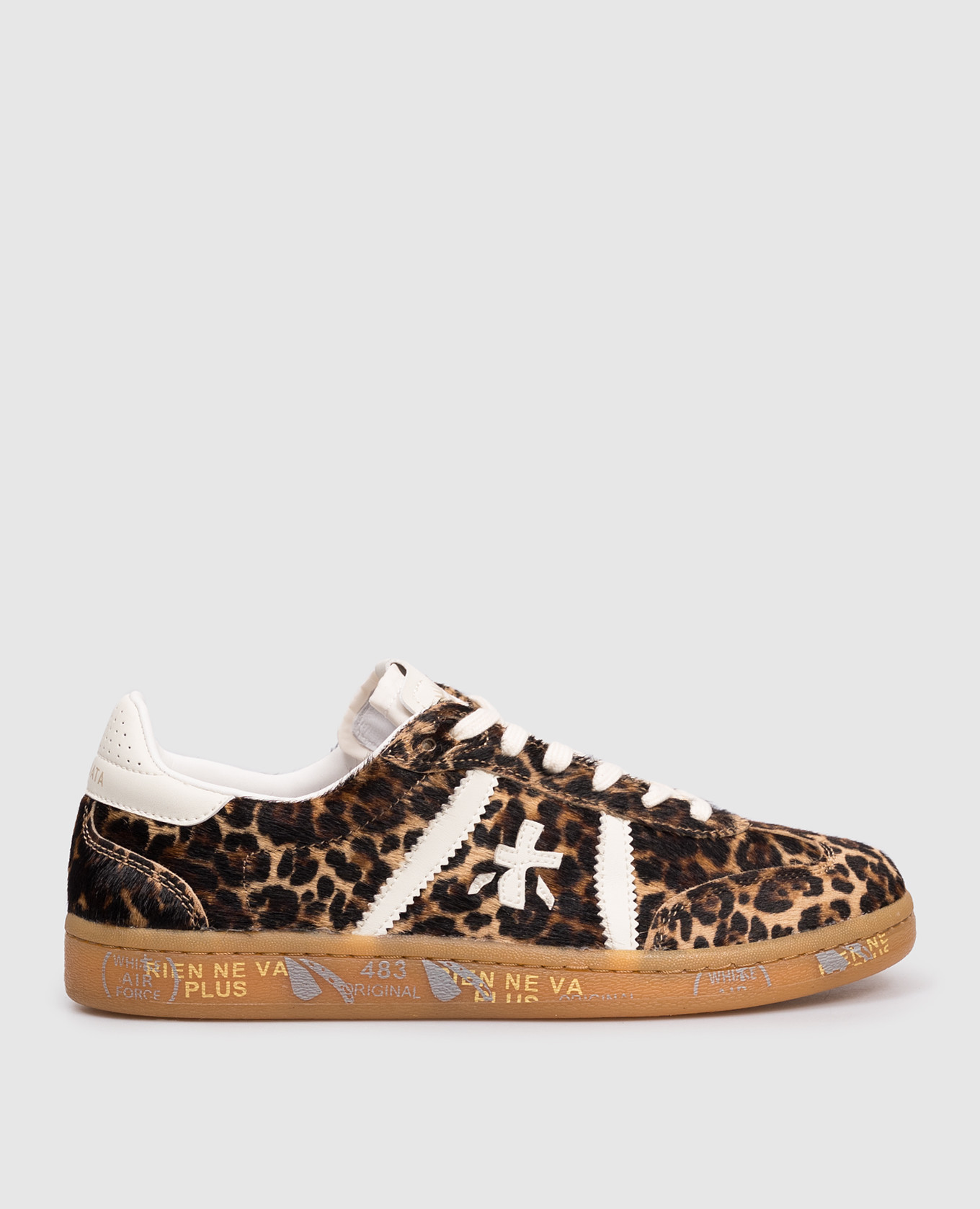 

Brown leather sneakers BONNIE in animal print Premiata