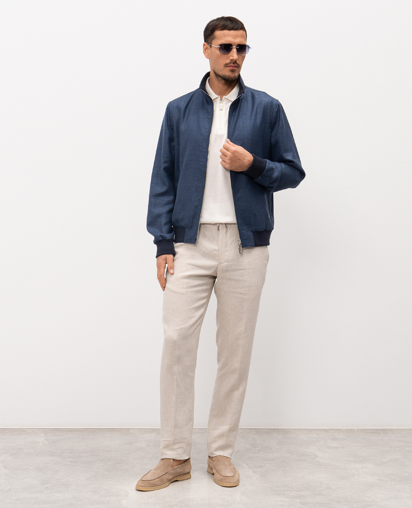 

White silk polo shirt with logo Stefano Ricci