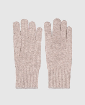 Brunello Cucinelli Melange grey cashmere gloves M2293118