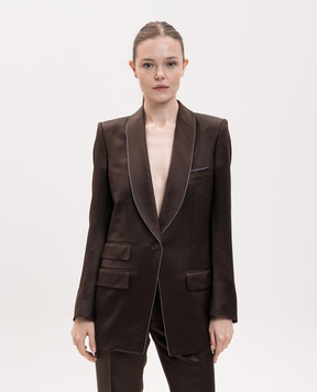Tom Ford Brown silk jacket GI3080FAX1744