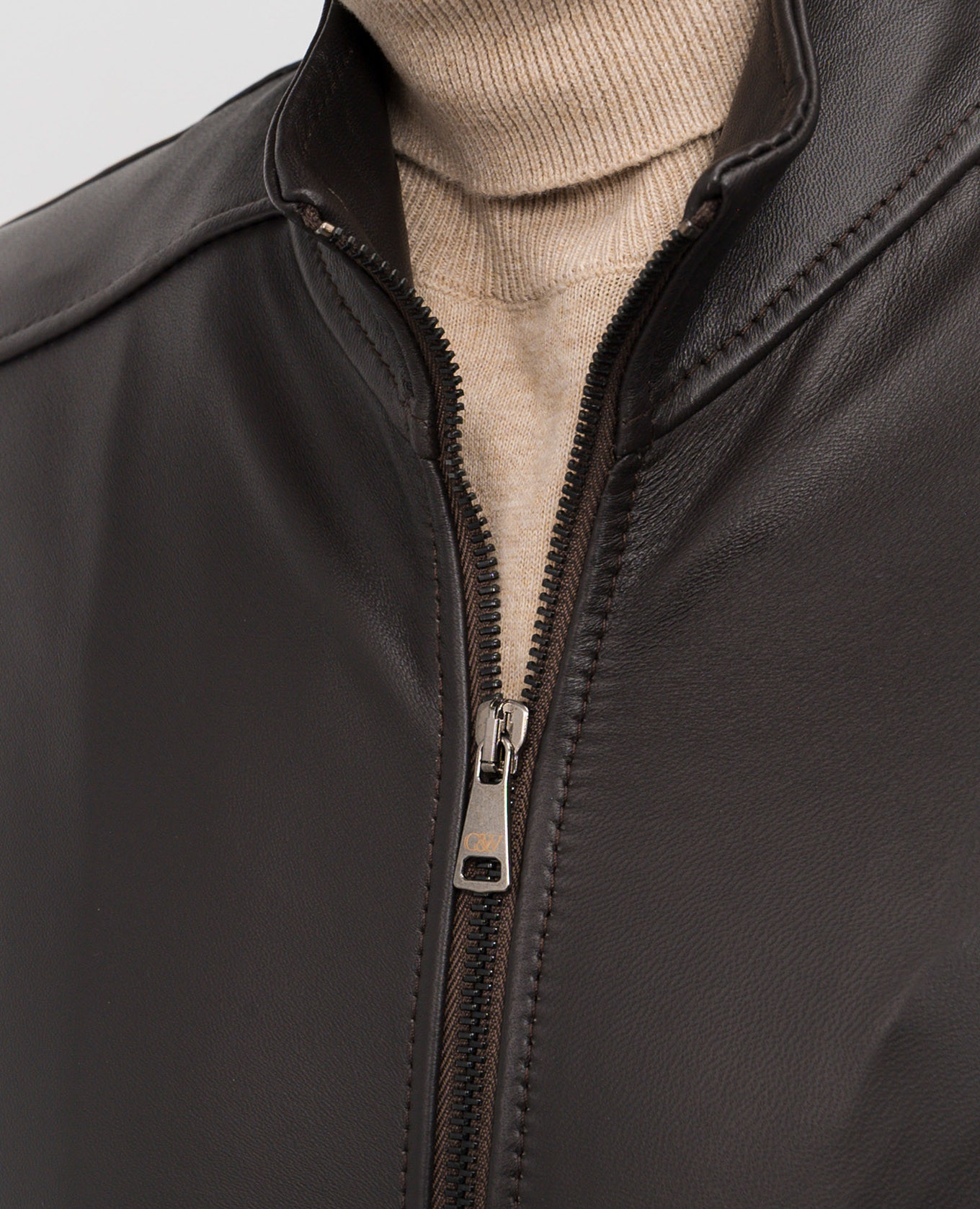 

Brown leather jacket Cashmere&Whiskey