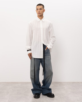 Ann Demeulemeester Andre white patterned shirt B0010522FA752