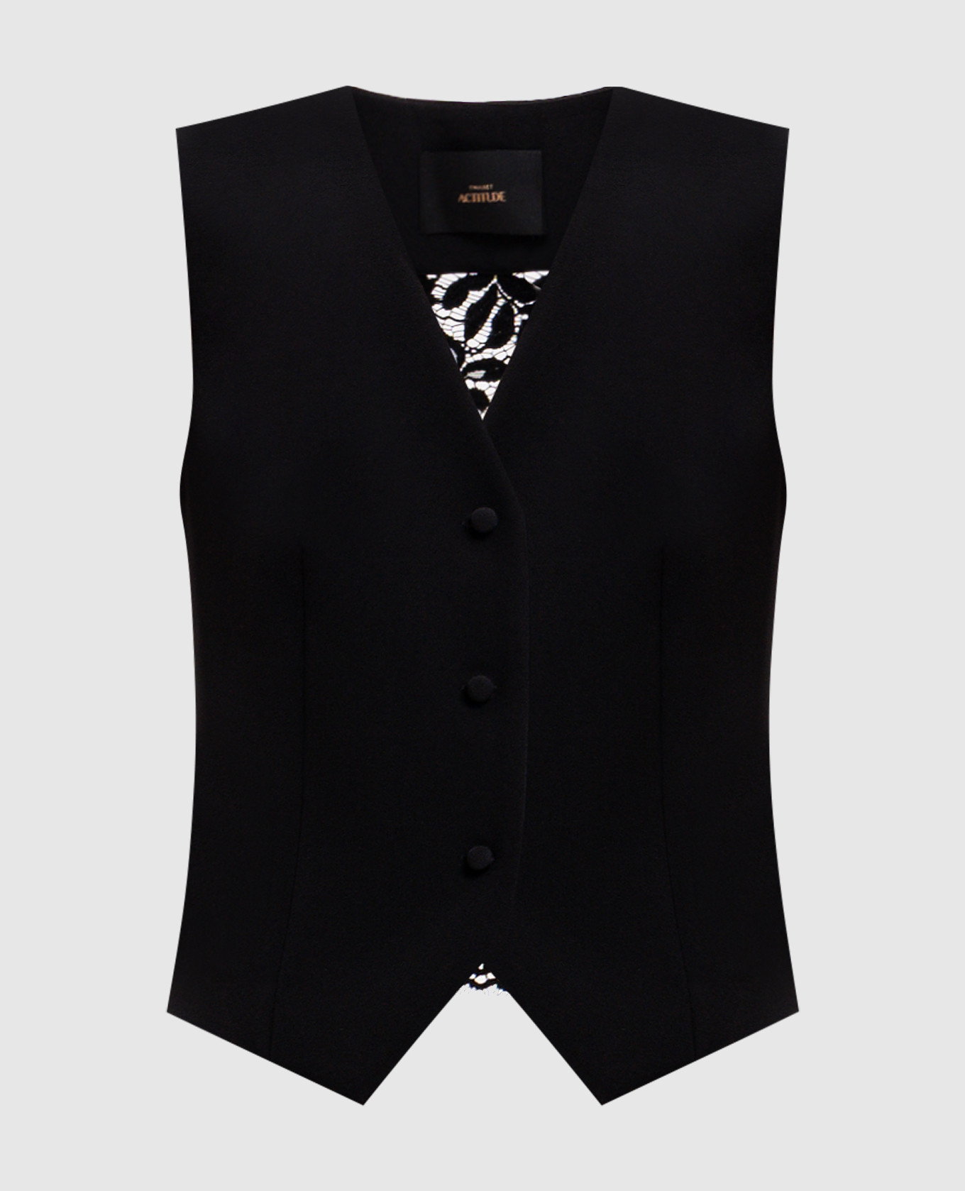Black vest with lace Twinset